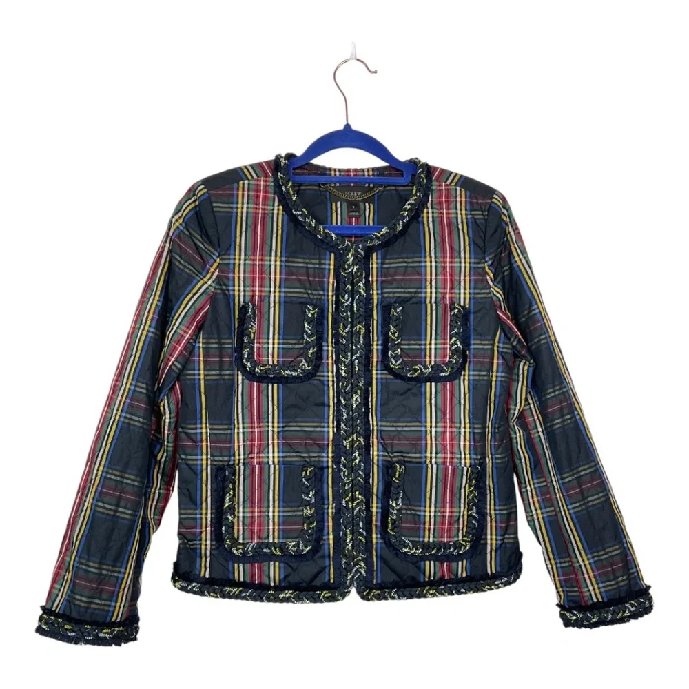 J. Crew Quilted Lady Jacket in Stewart Tartan‎ Plaid